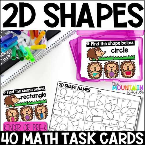 Identifying 2D Shapes Geometry Games - Kindergarten Math Centers and ...