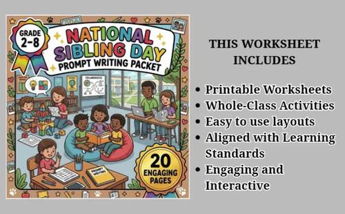 National Sibling Day Writing Prompts | Grades 2–8 | April Writing ...