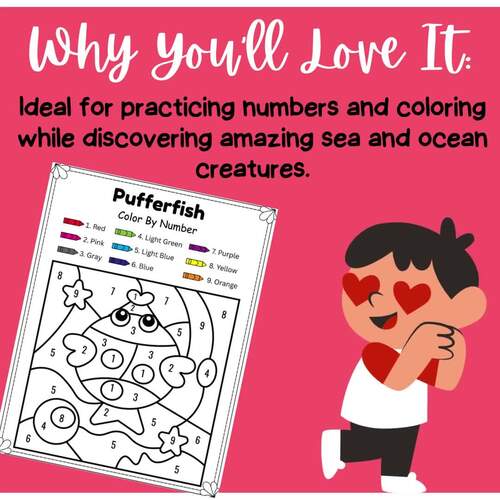 Color by Number: Ocean and Sea Creatures | Sea Animals | Sea Life ...