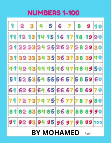 Learn how to recognize English numerals from 1 to 100 step-by-step.