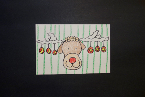 Preview of Let's Draw Rudolph the Red Nose Reindeer decorated for the Holidays!