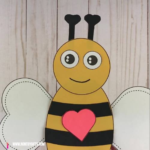 Valentine s Day Bee Craft Bee Mine Valentine Heart Craft by Non