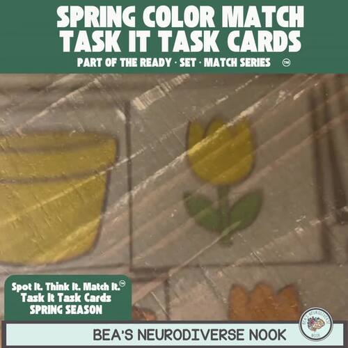 Spring Color Matching Task Cards | Color Recognition | Autism & SPED | ABA