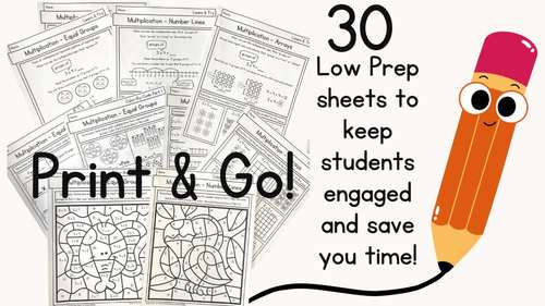 Fun 3rd Grade Multiplication Worksheets for Equal Groups, Number Lines ...