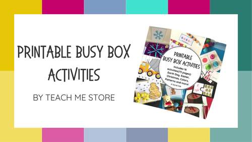 Printable Busy Box Activities Bundle