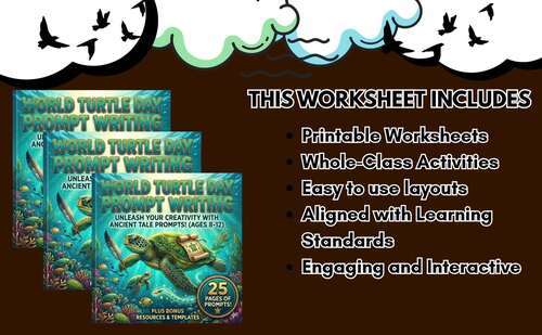 Shell-ebrate Writing! World Turtle Day Prompts for Grades 3–8 | TPT
