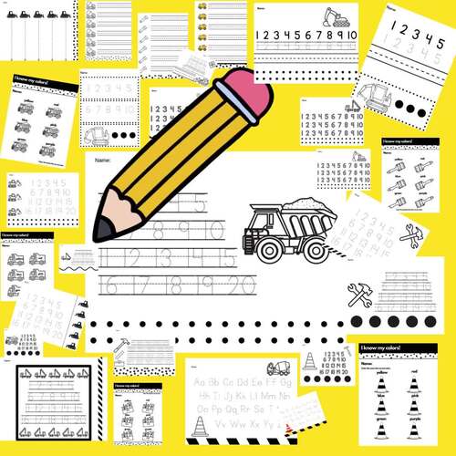 Construction Math and Literacy Worksheets| Transportation Worksheets