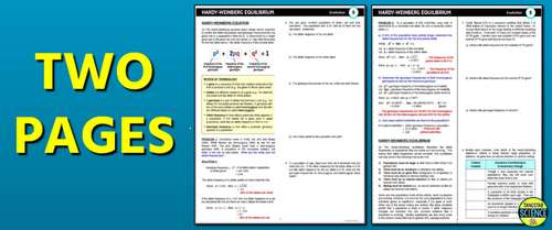 Hardy-Weinberg Equilibrium - Evolution Learning Module 9 (PDF & Google ...