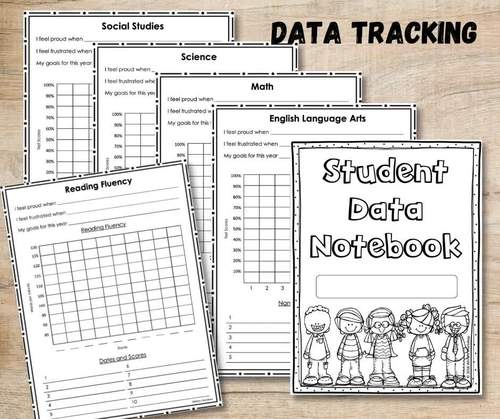 Student Led Conference Data Tracking Templates by White's Workshop