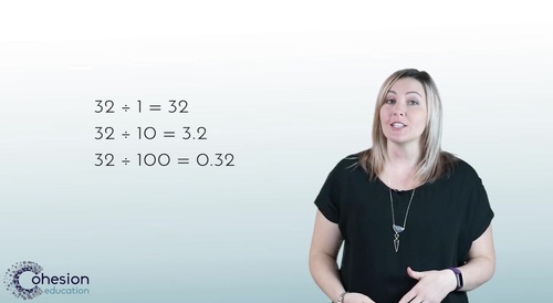 Find patterns in decimals when dividing by cohesion education tpt