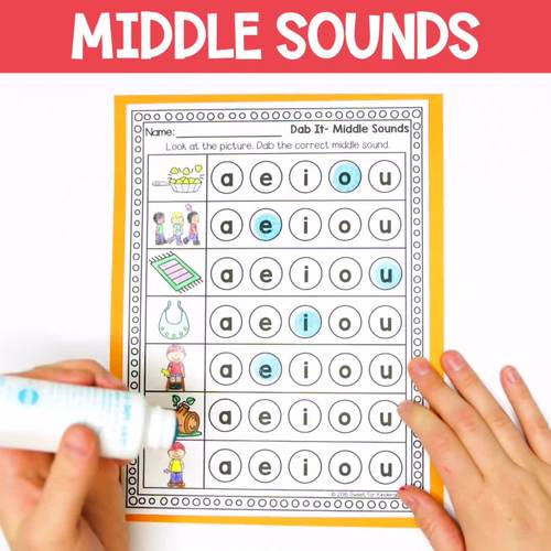 Short Vowel Phonics Worksheets Middle Sounds And Word Families