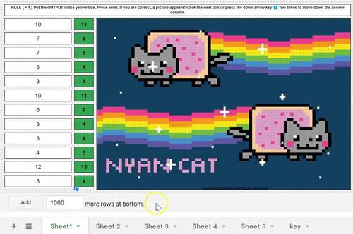 Pixel Art Math Google Sheet | Adding Fractions with Like Denominators ...