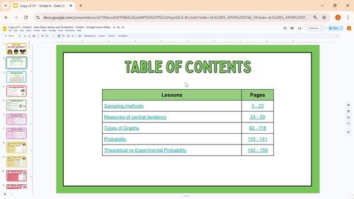 Grade 6 - Data Literacy and Probability - Google Lesson Slides ...