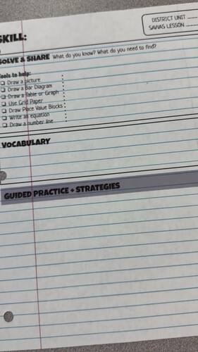 SAVVAS Math Note-Taking Guide | Notes or Template or Guided Notes