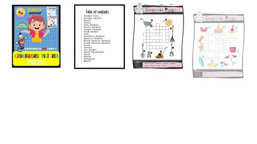CROSSWORD PUZZLE Summer Worksheet Boost Brain Power For Kindergarten 