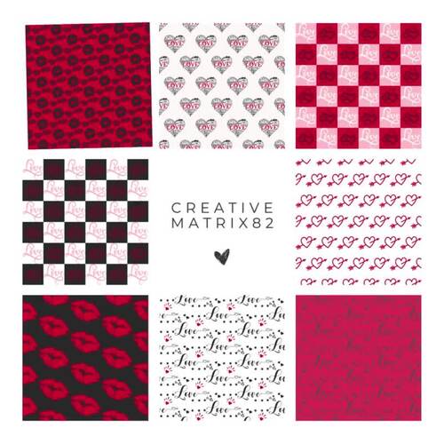 Valentines Script Seamless Digital Paper | Love Themed Patterns | TPT