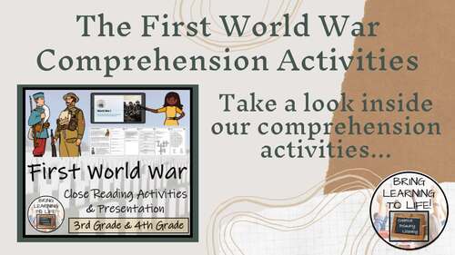 World War I Close Reading Passage & Comprehension Activities | 3rd–4th ...