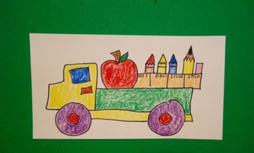 Preview of Let's Draw a School Supply Truck!
