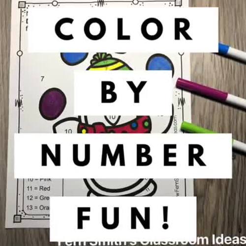 Winter Color By Number Kindergarten Know Your Numbers