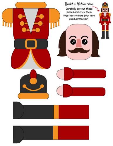 Build a Nutcracker Craft | Christmas Cut and Paste Activity | Kids ...