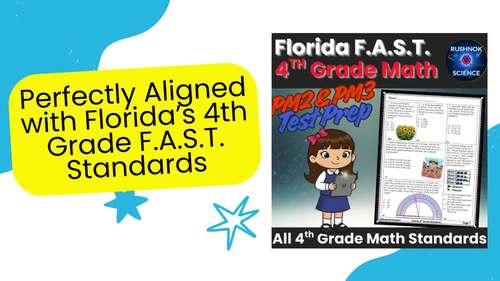 4th Grade Florida BEST Standards Math FAST Test Prep PM3 Practice Questions