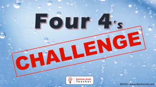 Preview of Four 4's Math Challenge