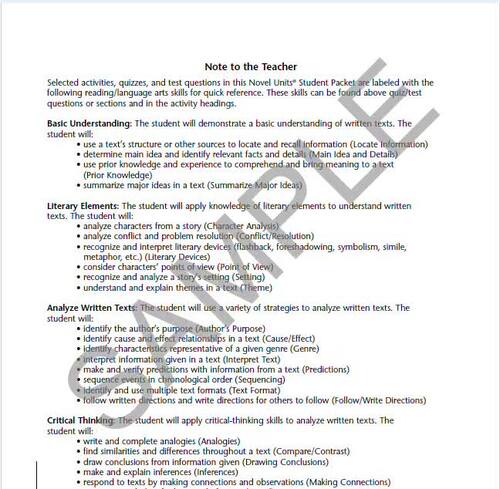 Catch-22 Novel Units® Student Packet Novel Study | TPT