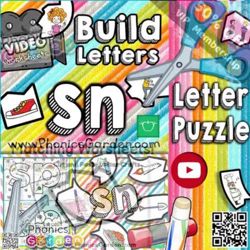 SN | Letter Blend Puzzle | MP4 Downloadable VIDEO | Cut & Paste ...