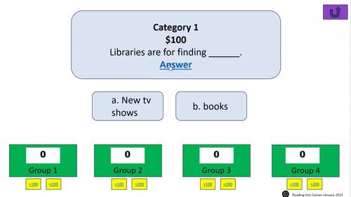 Library Book Care Review Bundle by Reading Into Games | TPT