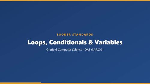 Grade 6 Computer Science: Loops, Conditionals & Variables — 6.AP.C.01