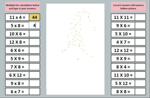 Summer Gnome Multiplication up to 12 Pixel Art Mystery Reveal | TPT