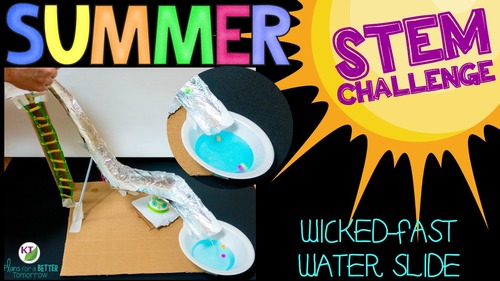 Preview of Summer or End of the Year STEM Activity - Wicked-Fast Water Slide Video