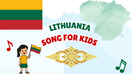 Preview of Lithuania Song for Kids | Country Study Video, MP3 & Lyrics PDF