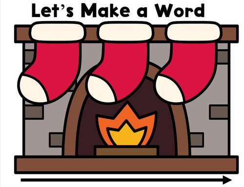 CVC word Christmas Activity Task Cards Write the Room/Scoot Sound Mat ...