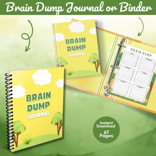 Brain Dump Journal - Printable Binder - Teacher Organization - Mental ...