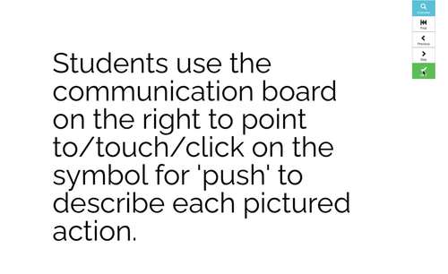 Core Word PUSH BOOM™ Digital Activity for AAC by Susan Berkowitz