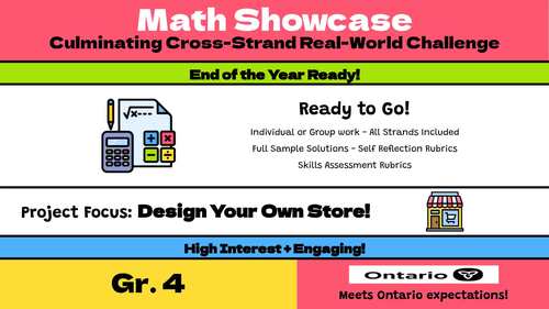 Grade 4 - Real-World Math Project (Culminating Task for Ontario Math)