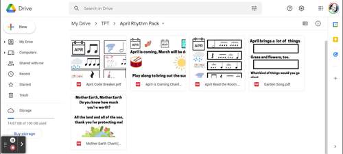 April Fun Rhythm Pack by Accessible Music Room | TPT