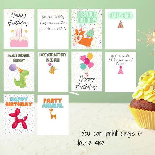Printable Birthday Cards by That Crazy Econ Teacher | TPT