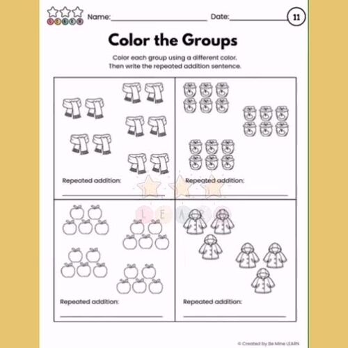 Multiplication Concepts for Beginners: Equal Groups, Arrays, Repeated ...