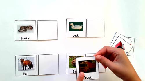 Rhyming Words Picture Cards Matching Game Sped Literacy Center Activity