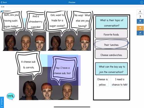 What's the Topic Comics for Older Students Boom Cards by PomKat Speech