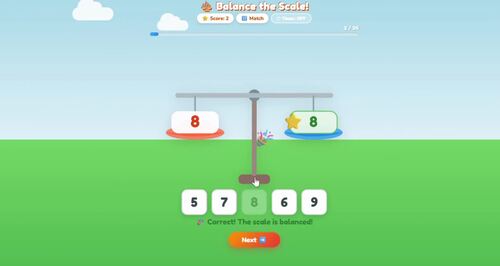 Balance the Scale Drag & Drop Interactive Math Game | Grade 1 | TPT