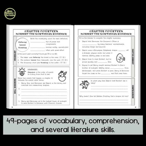 Harry Potter and the Sorcerer's Stone Workbook: Digital and Print Novel ...