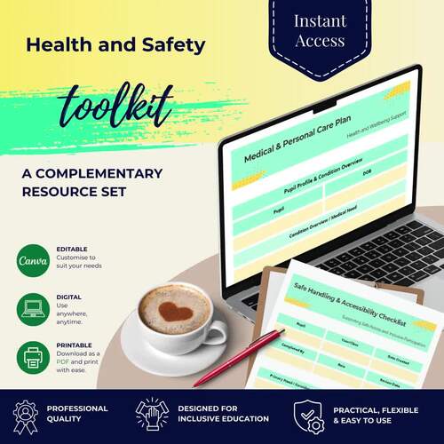 Health & Safety Toolkit | Editable Canva SEND Resources by SeneaEdu