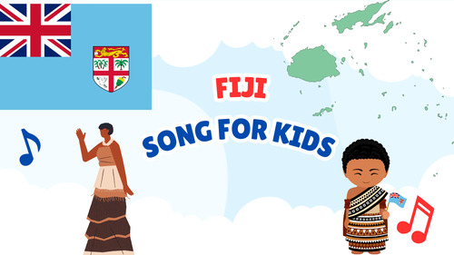 Preview of Fiji Song for Kids | Oceania Island Geography Music Video + Lyrics PDF + MP3