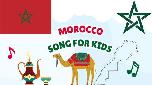 Preview of Morocco Song for Kids | Country Study Video, MP3 & Lyrics PDF