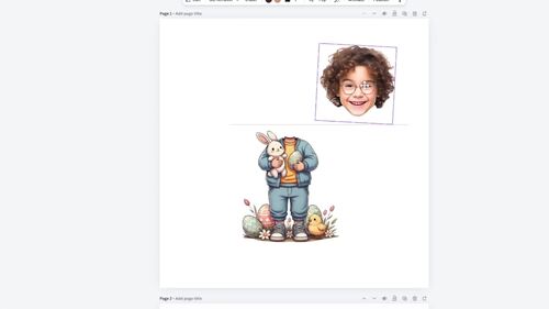 Easter Cute Boy Add Your Face Craft | Editable Canva Spring Classroom Decor