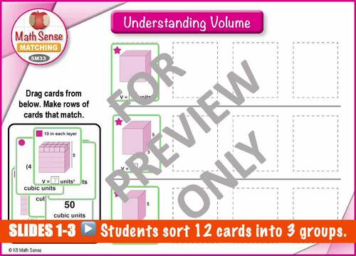 Understanding Volume DIGITAL MATCHING ACTIVITY: 15 PPT / Google Slides 5M33
