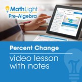 Percent Change Video Lesson with Student Notes | Good for 